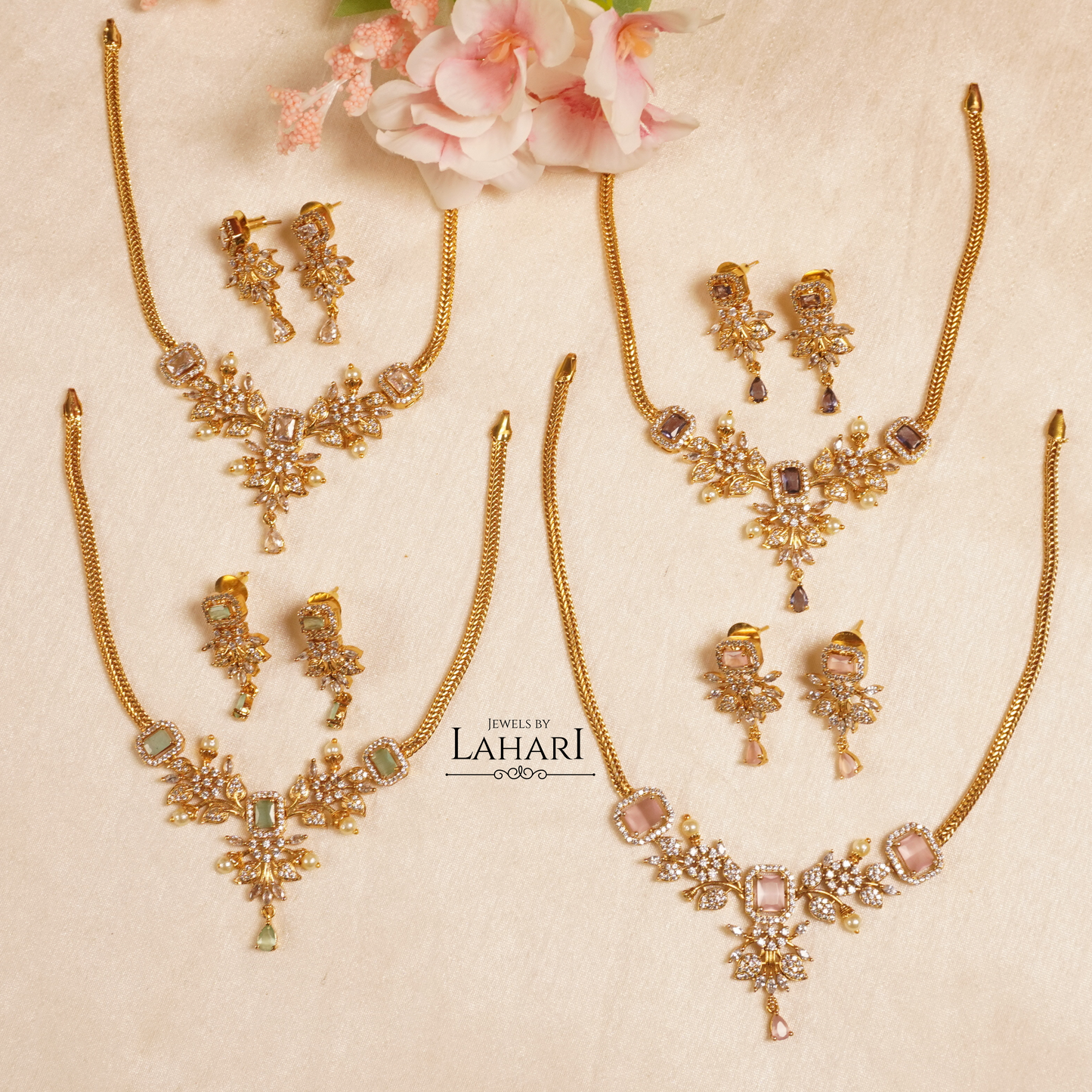 Aaradhya Minimal Necklace Set (Available in 8 colors)