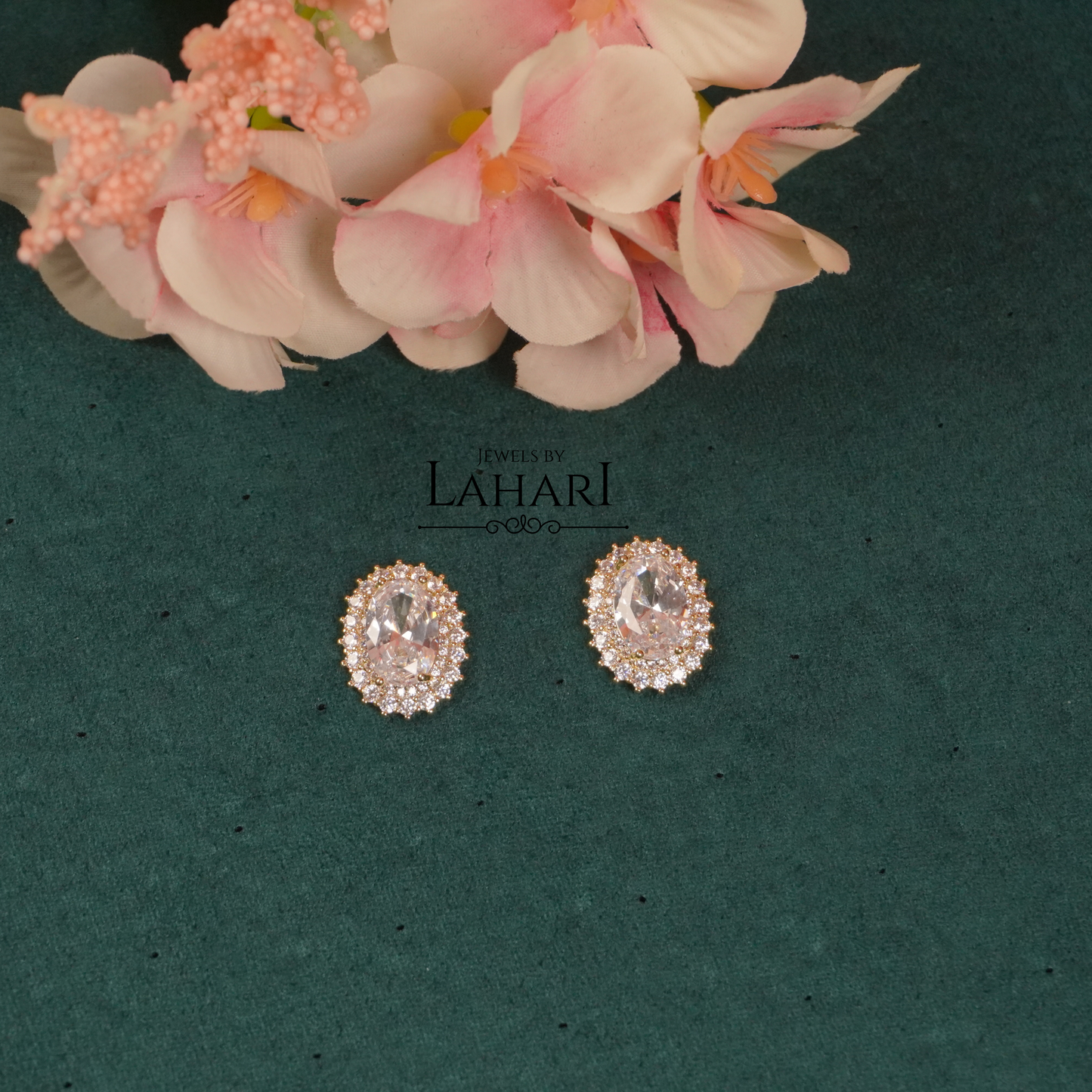 Royal Oval Halo Studs