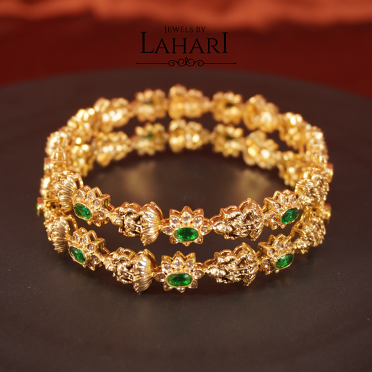 Beautiful Lakshmi Flower Bangles (Available in 3 colours)