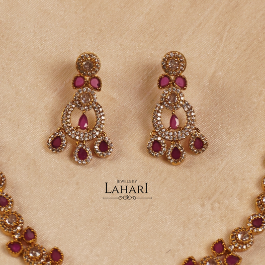 Regal Bloom Necklace Set (Available in 3 colours)