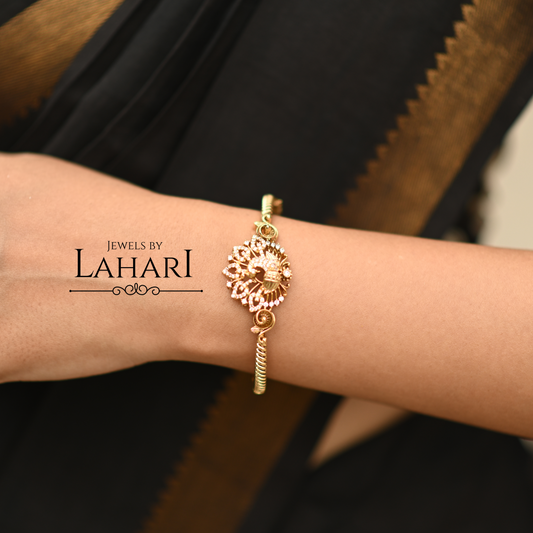Pretty CZ Peacock Bracelet
