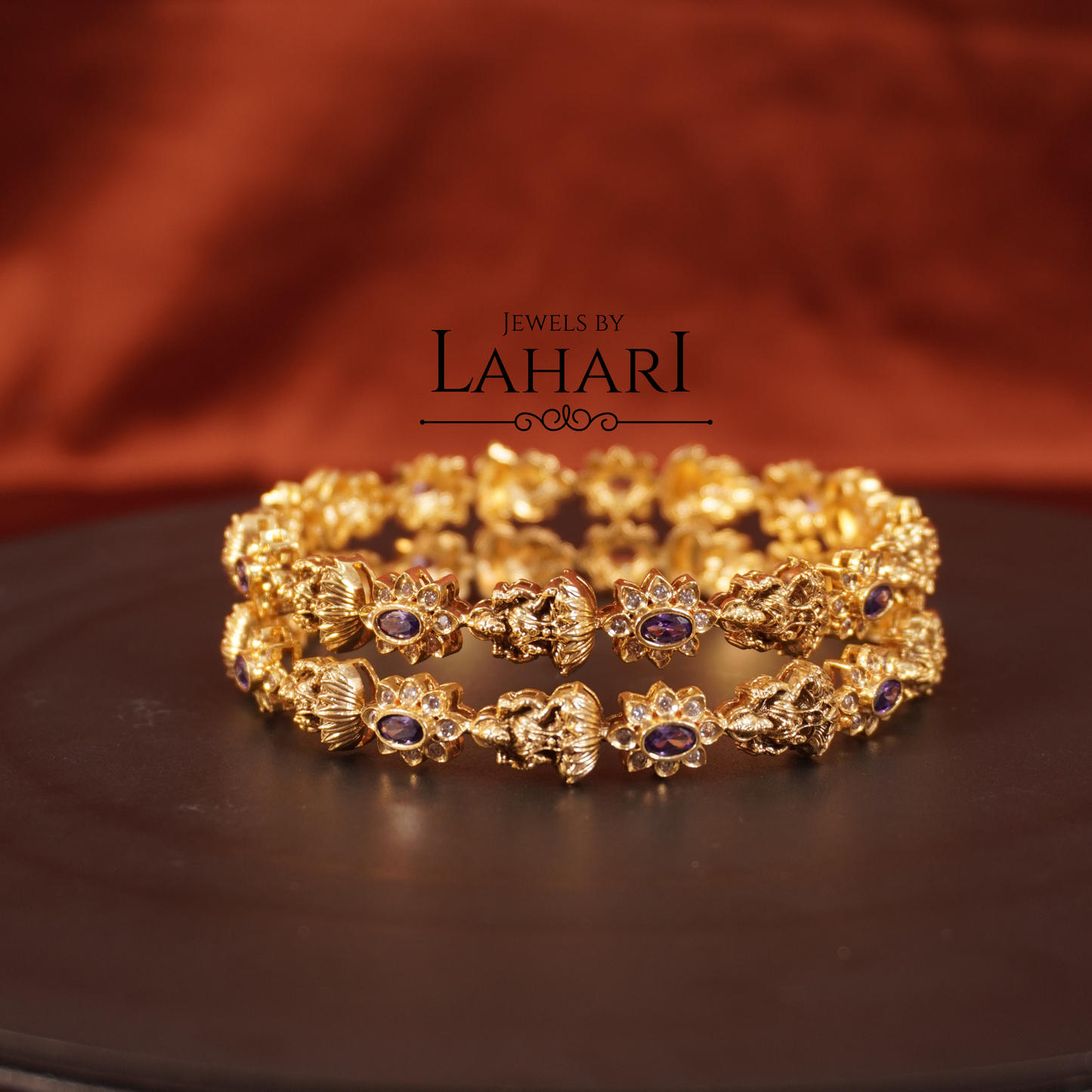 Beautiful Lakshmi Flower Bangles (Available in 3 colours)