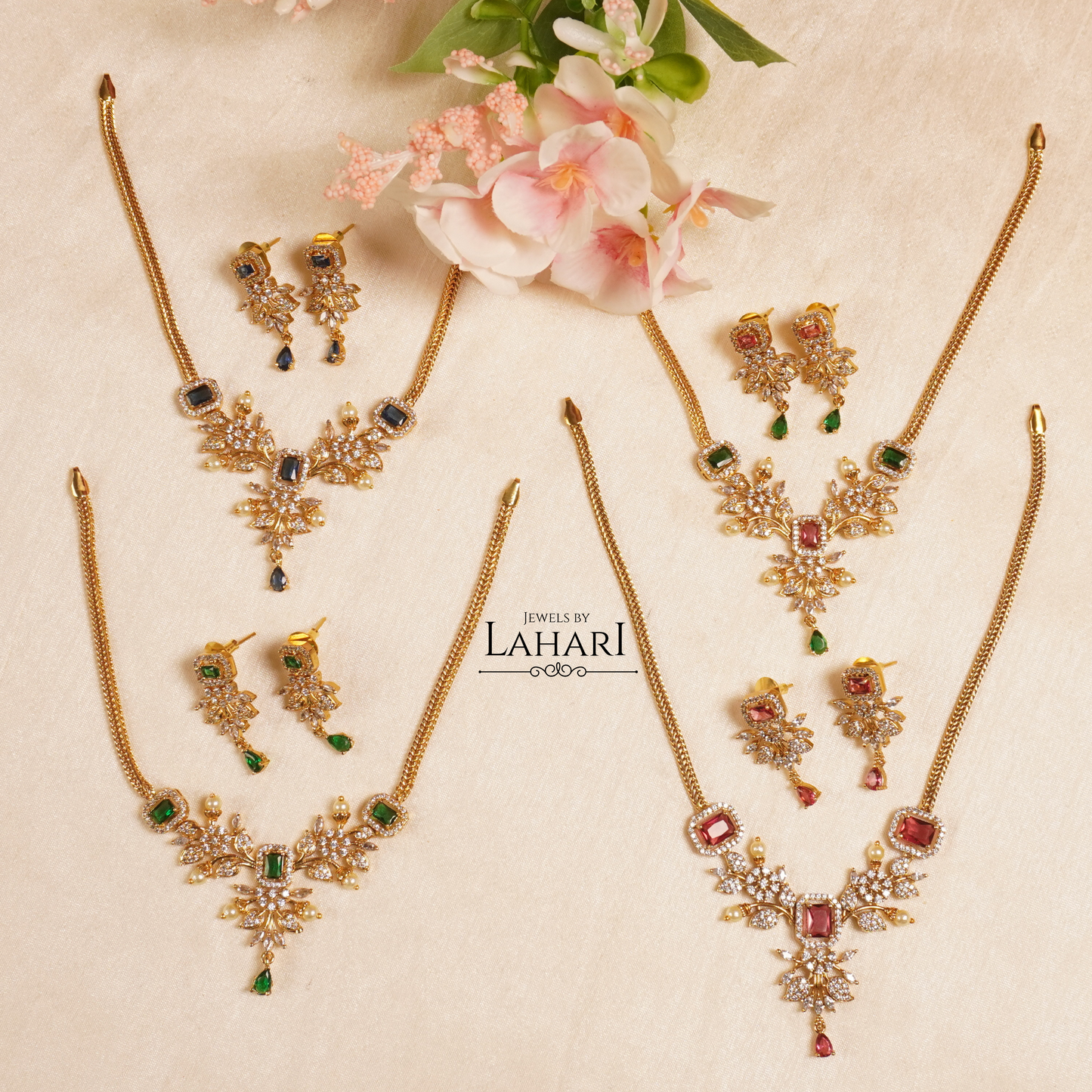 Aaradhya Minimal Necklace Set (Available in 8 colors)