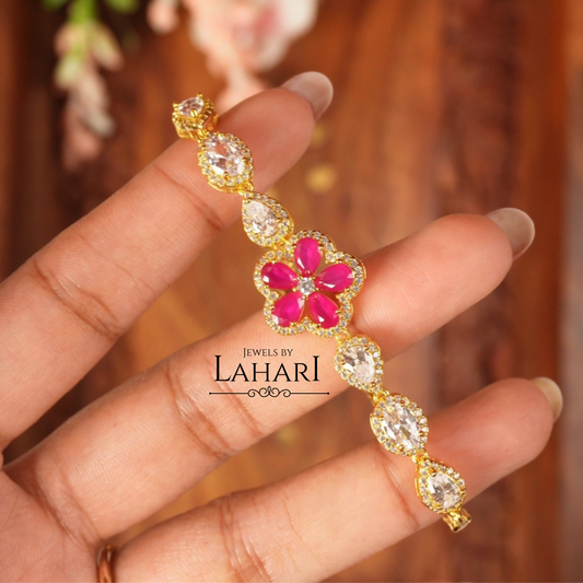 Floral Sparkle Stone Bracelets (Availabile in 5 colors)