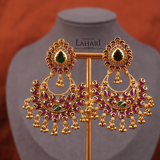 Chandbali Jadau Kundan (Available in 2 Colours)