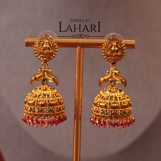 Lakshmi Mayura Jhumka(Available in 2 colors)