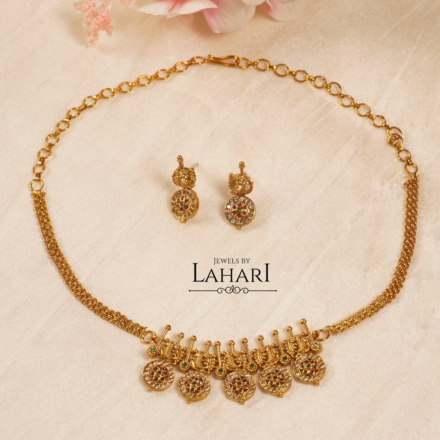 Flower Coin Choker Set