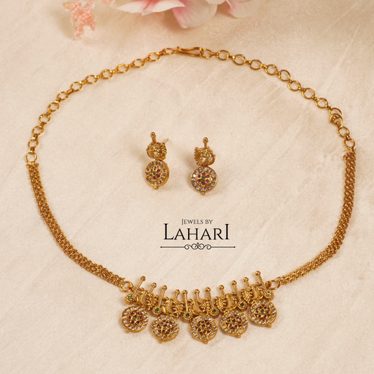 Flower Coin Choker Set