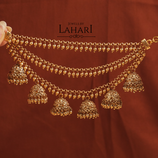 Beautiful Three Layer Jhumka Earchains