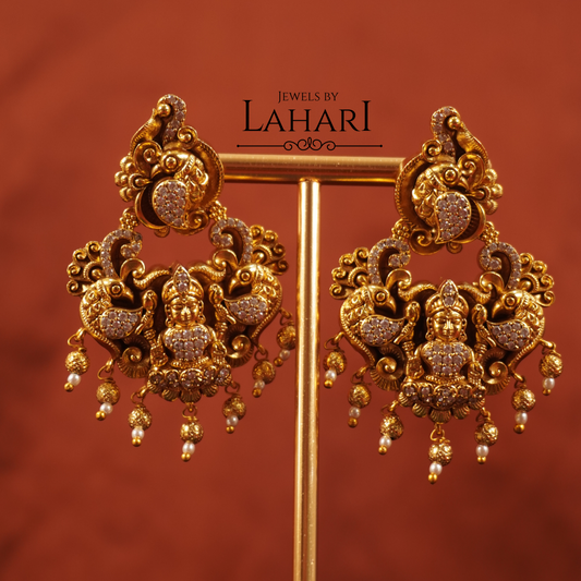 Vintage Lakshmi Peacock Earrings