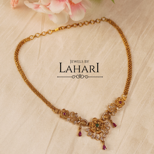 Ruthvika Floral Short Necklace Set