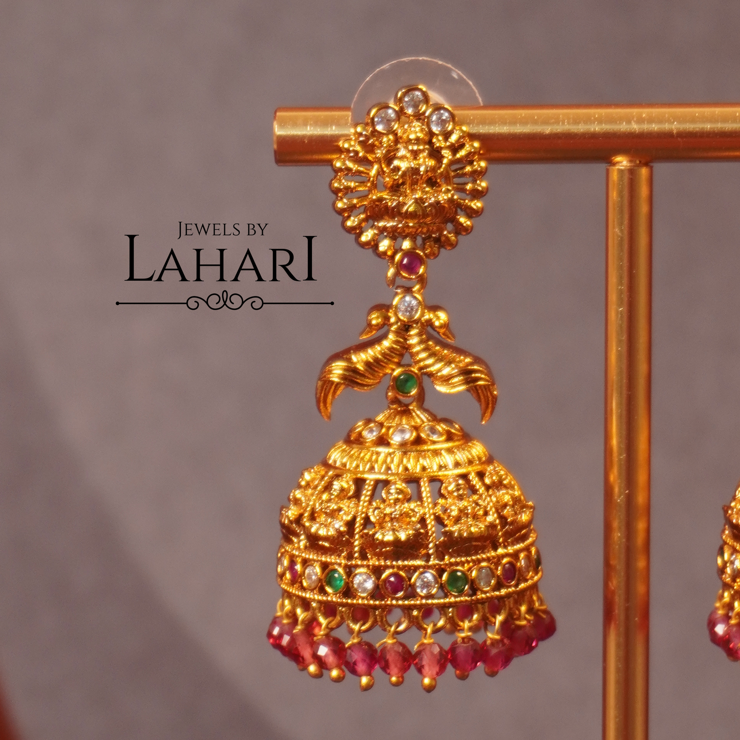 Lakshmi Mayura Jhumka(Available in 2 colors)