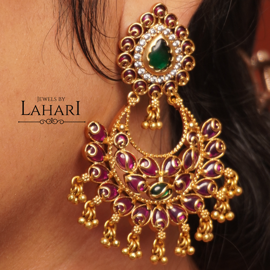 Chandbali Jadau Kundan (Available in 2 Colours)