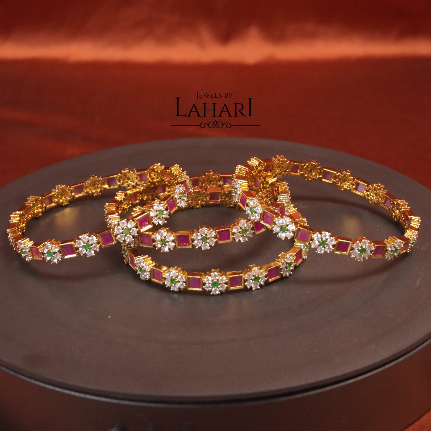 Ruby Veda Bangles (Set of 4 bangles)