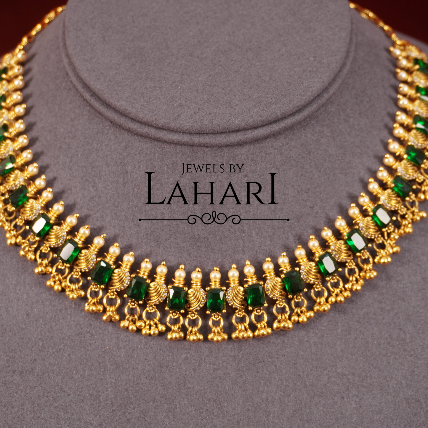 Simple Elegant Mango Kempu Necklace (3 Colors Available)