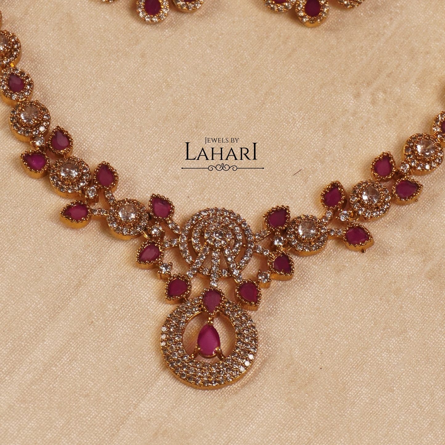 Regal Bloom Necklace Set (Available in 3 colours)