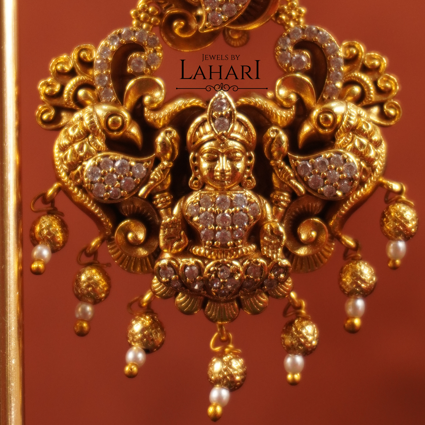 Vintage Lakshmi Peacock Earrings