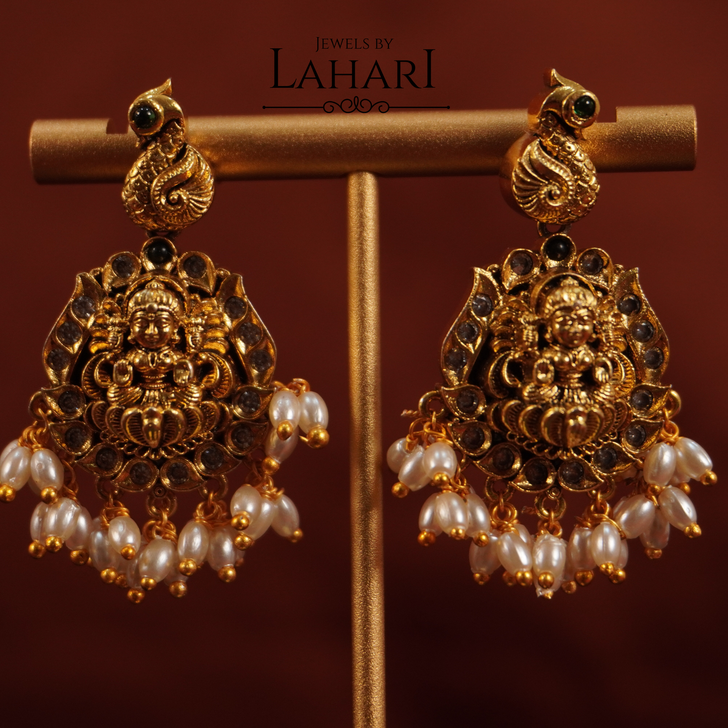 Gorgeous Lakshmi Peacock Guttapualu Necklace