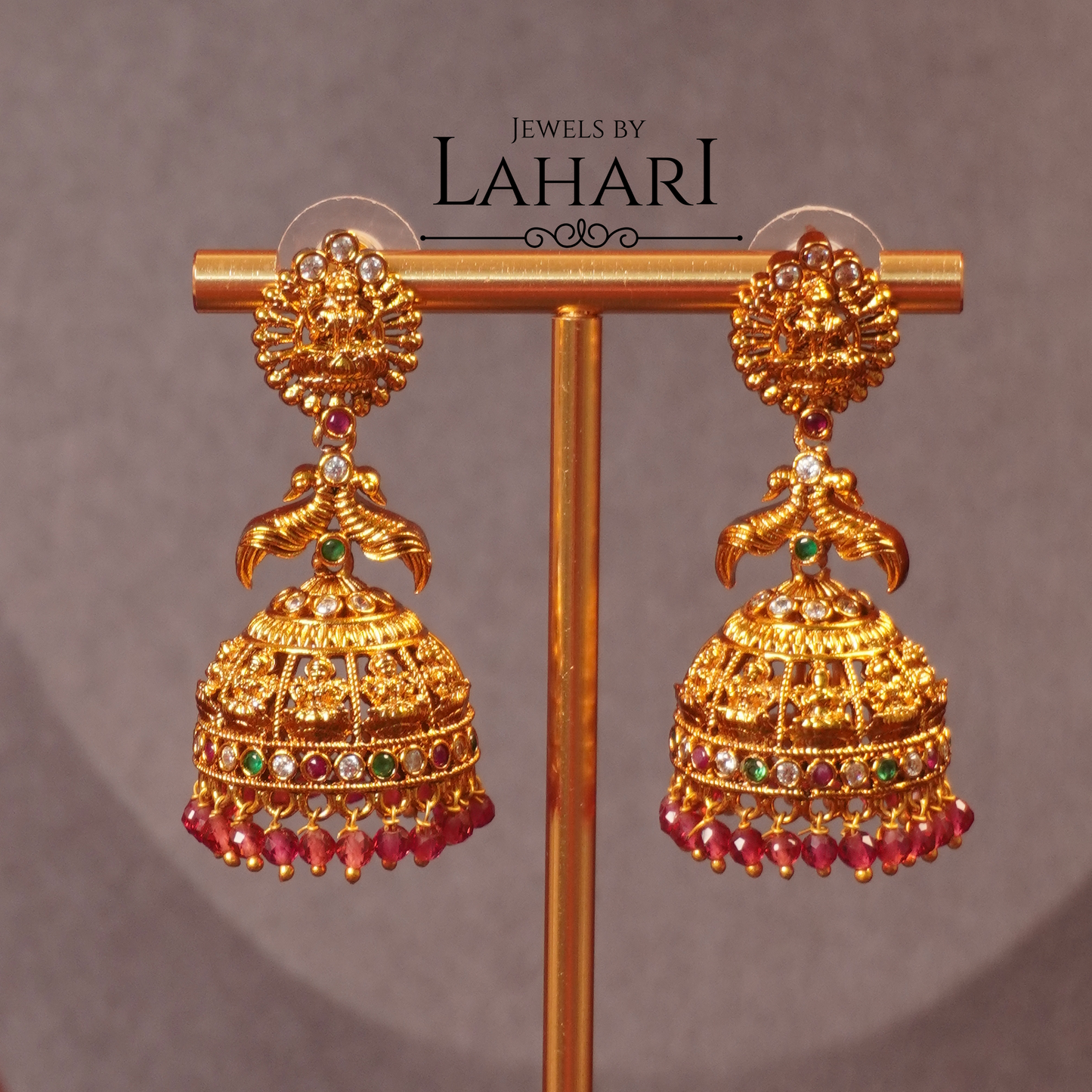 Lakshmi Mayura Jhumka(Available in 2 colors)