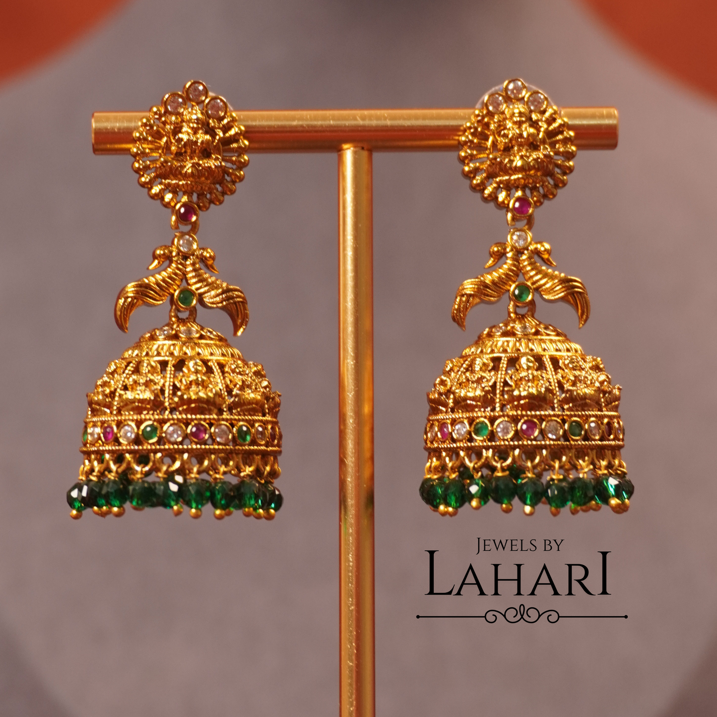 Lakshmi Mayura Jhumka(Available in 2 colors)