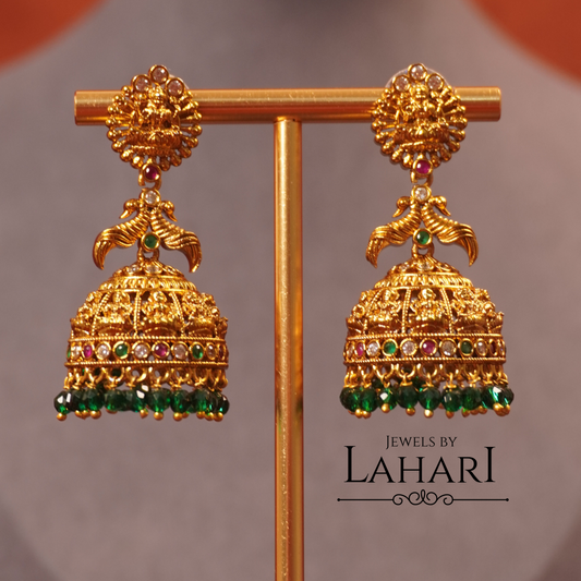 Lakshmi Mayura Jhumka(Available in 2 colors)