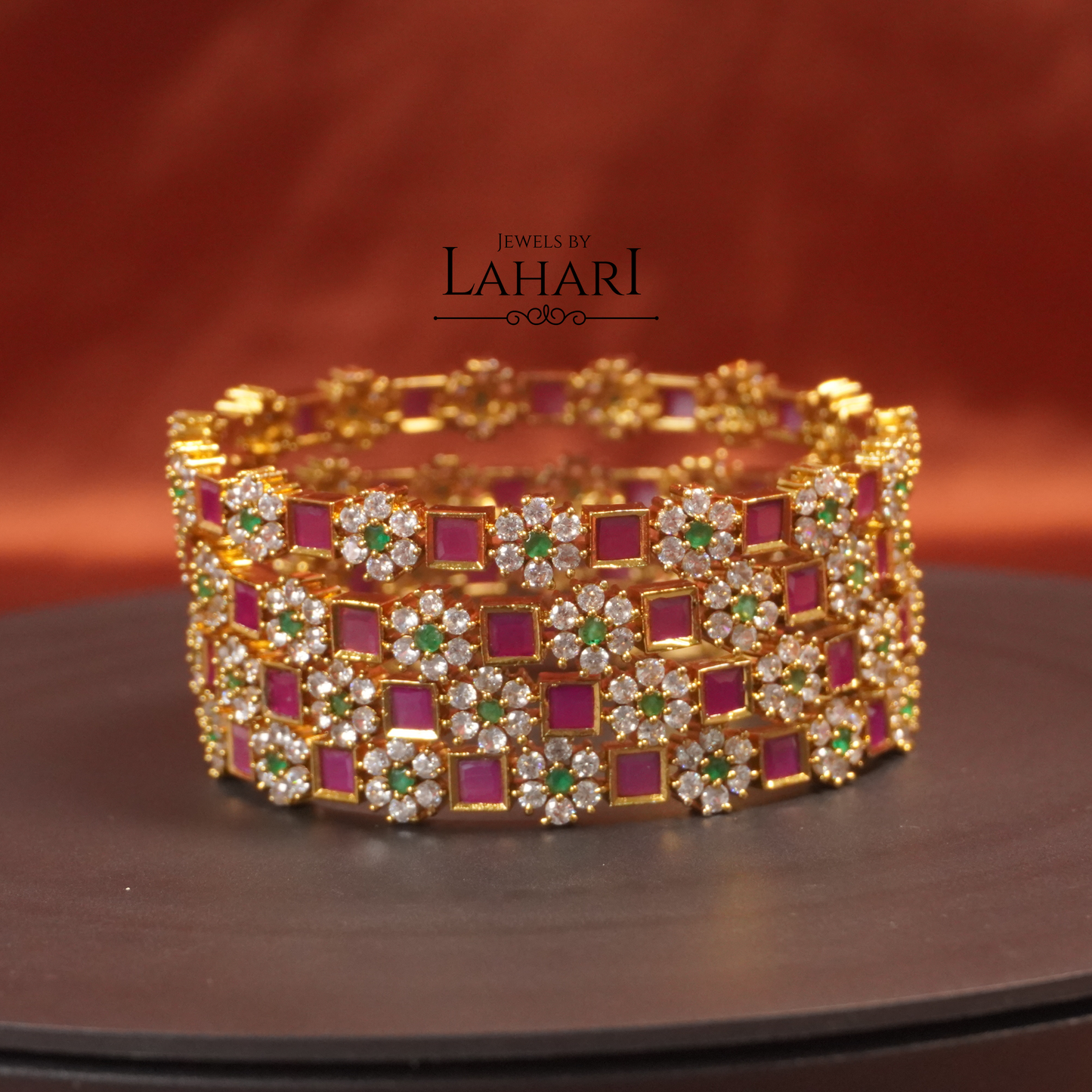 Ruby Veda Bangles (Set of 4 bangles)