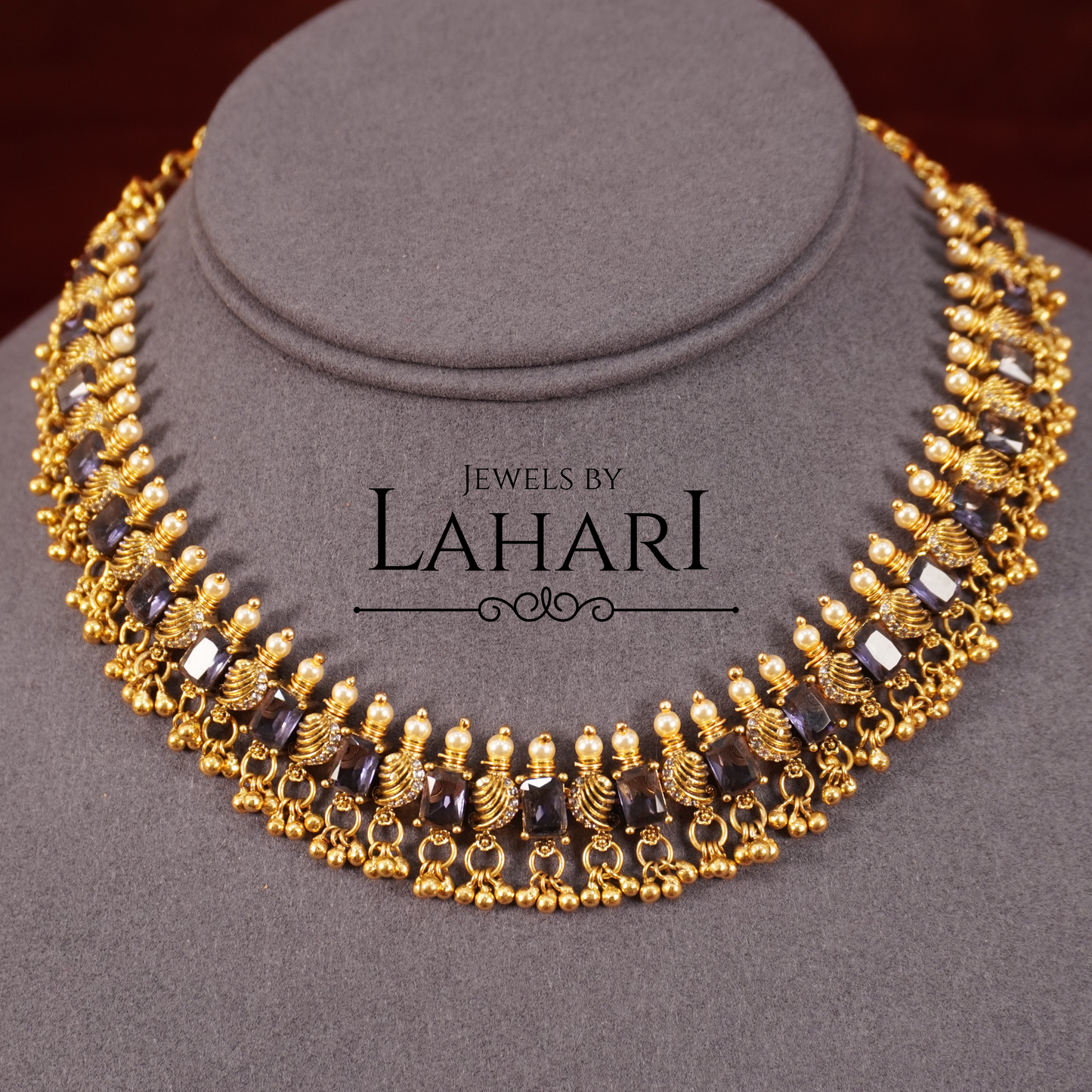 Simple Elegant Mango Kempu Necklace (3 Colors Available)