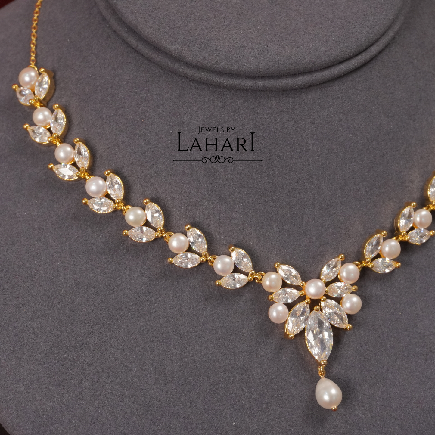 Celeste Pearl Set (Available in Gold & Silver Finish)
