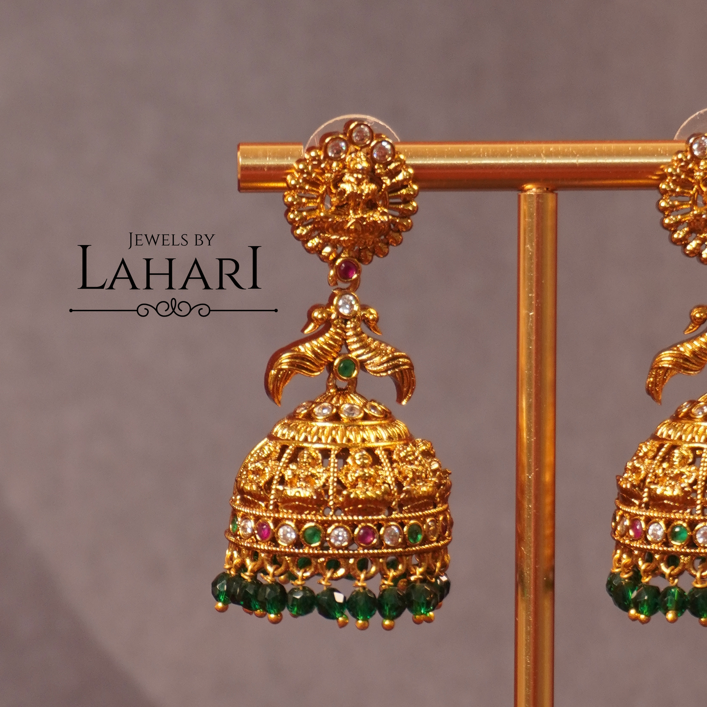 Lakshmi Mayura Jhumka(Available in 2 colors)