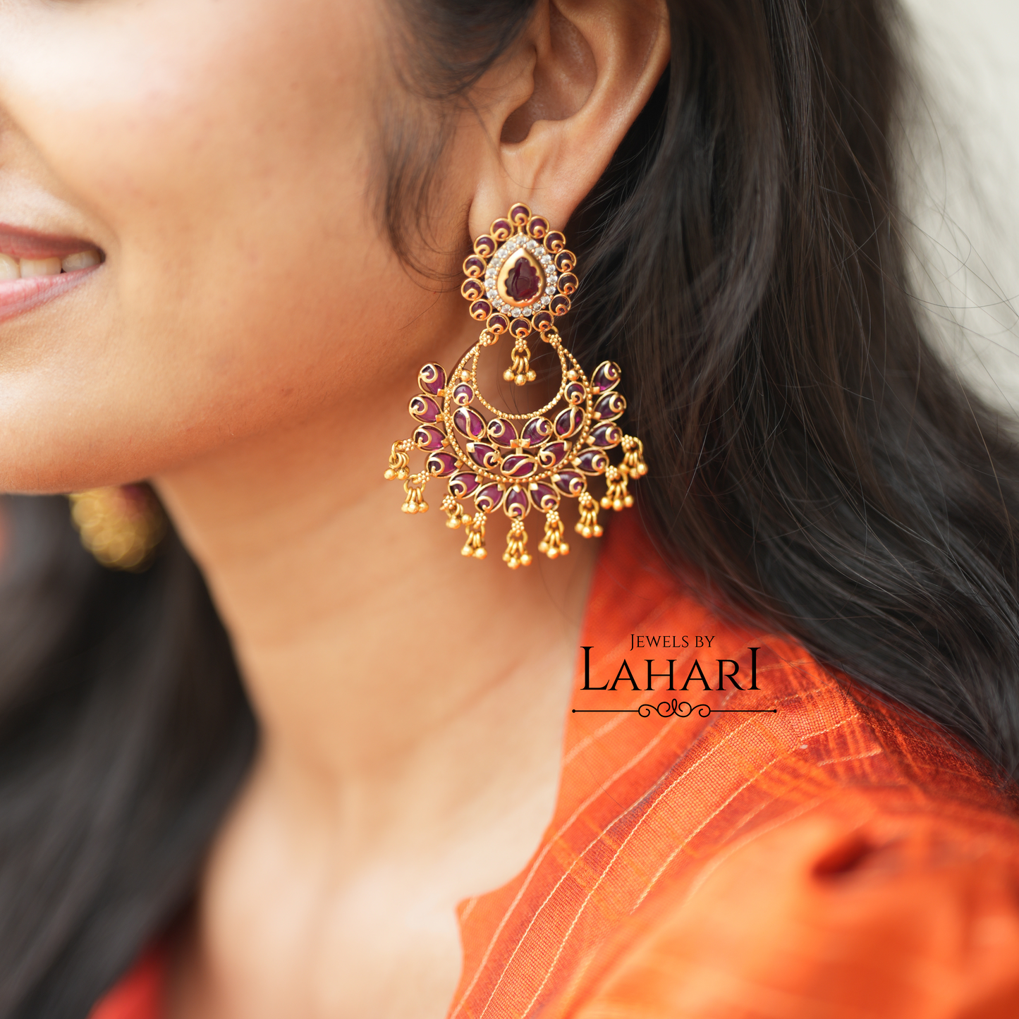 Chandbali Jadau Kundan (Available in 2 Colours)
