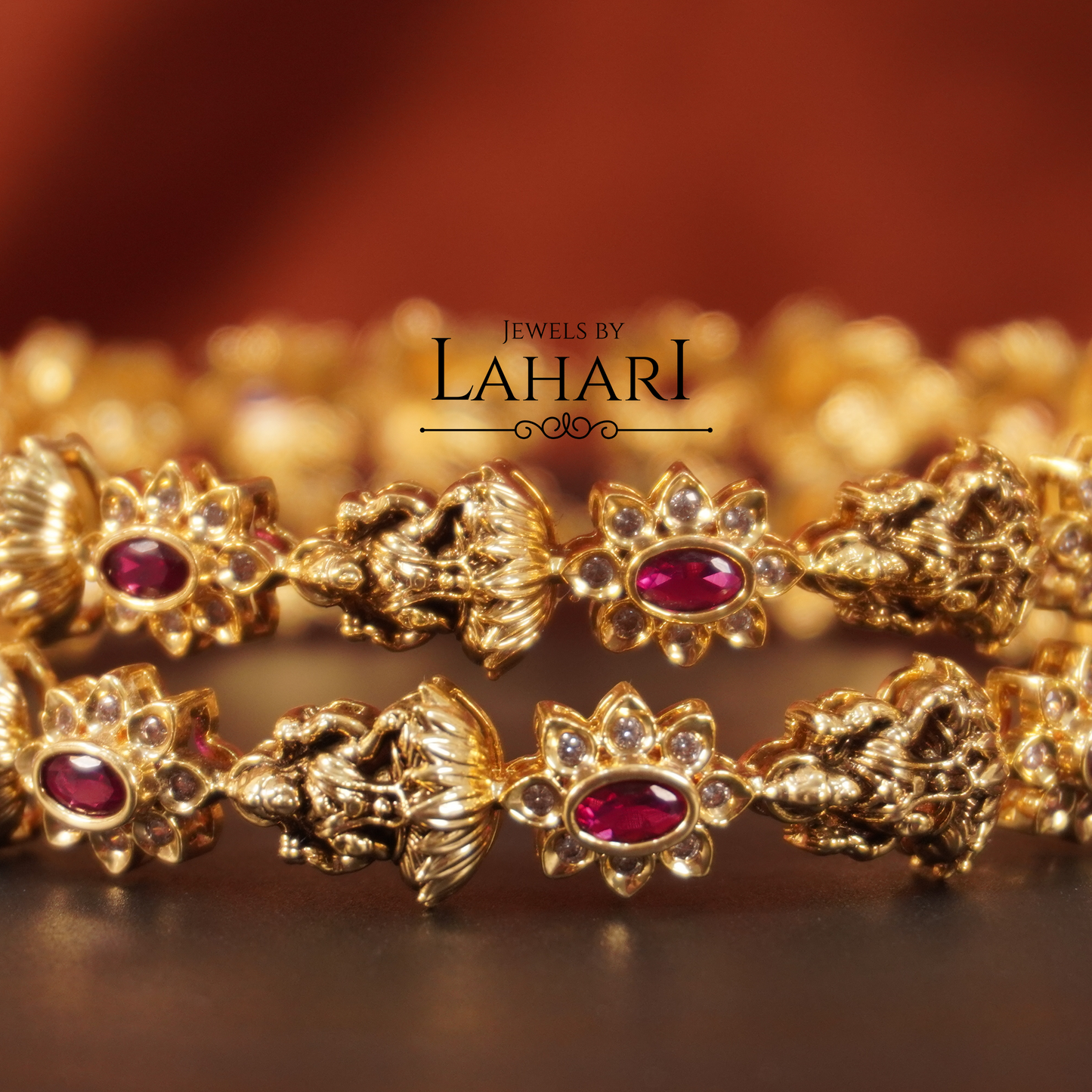 Beautiful Lakshmi Flower Bangles (Available in 3 colours)